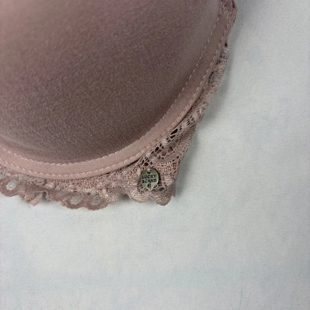Lucky Brand Women's Lace Bra Muted Nude Pink Size 34C NWOT‎